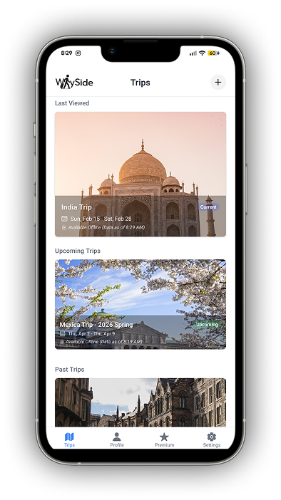 WaySide app screenshot
